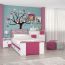 Child room - Desk Lena 04, Color: White/Pink - Dimensions: 75 x 115 x 60 cm (H x W x D)