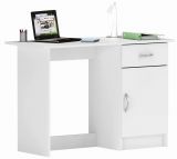 Desk Kasungu 15, Colour: White - Measurements: 75 x 109 x 50 cm (H x W x D)