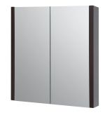 Bathroom - Mirror cabinet Bidar 02, Colour: Oak black - 65 x 60 x 12 cm (H x W x D)