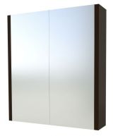 Bathroom - Mirror cabinet Bidar 11, Colour: Oak black - 65 x 75 x 12 cm (H x W x D)