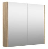 Bathroom - Mirror cabinet Bidar 12, Colour: Oak - 65 x 75 x 12 cm (H x W x D)