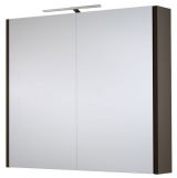 Bathroom - Mirror cabinet Bidar 14, Colour: Oak black - 65 x 75 x 12 cm (H x W x D)