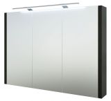 Bathroom - Mirror cabinet Bidar 23, Colour: Oak black - 65 x 90 x 12 cm (H x W x D)