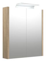 Bathroom - Mirror cabinet Bidar 09, Colour: Oak - 65 x 60 x 12 cm (H x W x D)
