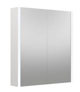 Bathroom - Mirror cabinet Malegaon 01, Colour: White matt - Measurements: 65 x 58 x 12 cm (H x W x D)
