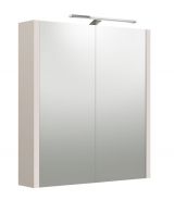 Bathroom - Mirror cabinet Malegaon 06, Colour: Beige - Measurements: 65 x 58 x 12 cm (H x W x D)