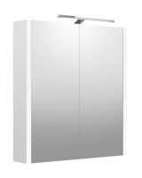 Bathroom - Mirror cabinet Malegaon 04, Colour: White matt - Measurements: 65 x 58 x 12 cm (H x W x D)
