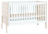 Baby bed / Kid bed Hildrid 01, Colour: Acacia / White - Lying area: 60 x 120 cm (w x l)