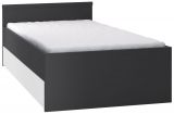 Children bed / Kid bed Marincho 80 incl. drawer, Colour: Black / White - Lying area: 90 x 200 cm