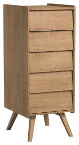 Dresser Jorinde 09, Colour: Oak - Measurements: 128 x 51 x 41 cm (h x w x d)