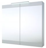 Bathroom - Mirror cabinet Eluru 04, Colour: White glossy - 70 x 75 x 14 cm (h x w x d)