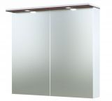Bathroom - Mirror cabinet Bijapur 08, Colour: Red Glossy - 73 x 76 x 14 cm (H x W x D)