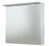 Bathroom - Mirror cabinet Bijapur 05, Colour: white glossy - 73 x 76 x 14 cm (H x W x D)
