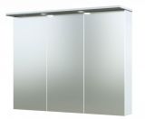 Bathroom - Cupboard mirror Bijapur 10, Colour: Glossy Grey - 73 x 91 x 14 cm (H x W x D)