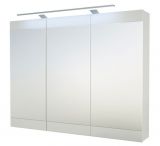 Bathroom - mirror cabinet Eluru 06, Colour: White glossy - 70 x 90 x 14 cm (H x W x D)