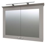 Bathroom - Mirror cabinet Dindigul 12, Colour: Grey - 73 x 94 x 17 cm (H x W x D)
