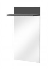 Wall shelf with mirror Ringerike 12, color: anthracite - Dimensions: 107 x 60 x 28 cm (H x W x D)
