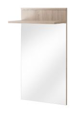 Wardrobe mirror with shelf Bratteli 12, color: Oak Sonoma - Dimensions: 107 x 60 x 28 cm (H x W x D)