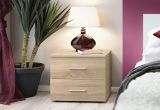 Salmeli 28 bedside cabinet, color: Sonoma oak - Dimensions: 40 x 50 x 40 cm (H x W x D), with two drawers