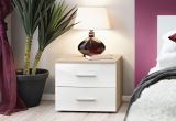 Bedside cabinet with two drawers 35, Color: White / Oak Sonoma - Dimensions: 40 x 50 x 40 cm (H x W x D)