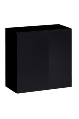 Elegant wall cabinet Fardalen 10, color: black - Dimensions: 60 x 60 x 30 cm (H x W x D), with push-to-open function