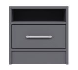 Nightstand with one drawer Hannut 51, color: anthracite - Dimensions: 40 x 40 x 35 cm (H x W x D)