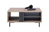 Coffee table with modern design Niel 14, color: oak / anthracite - Dimensions: 40 x 90 x 70 cm (H x W x D)