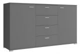 Simple chest of drawers with enough storage Lowestoft 03, Colour: Grey - Measurements: 85 x 150 x 40 cm (H x W x D)