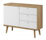 Chest of drawers Maryhill 05, Colour: Oak Riviera / White - Measurements: 83 x 107 x 40 cm (H x W x D)