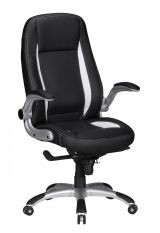 Comfort office chair Apolo 50, color: black / white, in sporty design