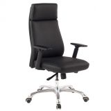 XL desk chair Apolo 123, color: brown / chrome, ergonomic with headrest
