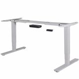 Desk frame electrically height-adjustable Apolo 138, color: silver, with display and memory function - Dimensions: 63 - 128 x 70 x 105 cm (H x W x D)