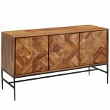 Chest of drawers / sideboard, color: Sheesham, semi-solid - Dimensions: 71 x 123 x 45 cm (H x W x D)