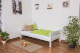 Children's bed / Youth bed Benedikt, solid beech wood, white painted, incl. slatted frame - 90 x 200 cm