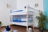 Bunk bed Mario, solid beech wood, convertible, white finished, incl. slatted frames - 90 x 200 cm