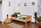 Single bed "Easy Premium Line" K1/s full, solid beech wood, clearly varnished - 90 x 190 cm