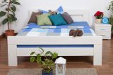 Youth bed "Easy Premium Line" K6, 160 x 200 cm solid beech wood, white lacquered