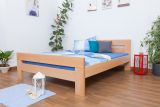 Double bed "Easy Premium Line" K6, solid beech wood, clearly varnished - 160 x 200 cm