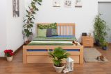 Double bed K8 "Easy Premium Line" incl. cover plate, solid beech wood, clearly varnished - 160 x 200 cm