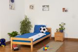 Single bed / Youth bed Markus, solid beech wood, clearly varnished, incl. slatted frame - 90 x 200 cm