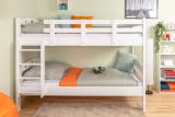 Adult bunk bed "Easy Premium Line" K18/n, headboard with holes, solid white beech - 90 x 200 cm, (L x W) divisible