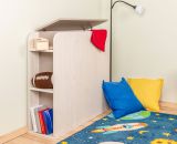 Children's room - Chest Luis 03, Colour: Oak White / Grey - 92 x 30 x 103 cm (h x w x d)