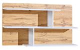 Children's room - Suspended rack / Wall shelf Alard 12, Colour: Oak / White - Measurements: 60 x 110 x 20 cm (h x w x d)