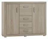 Chest of drawers Lorengau 21, colour: Sonoma oak - Measurements: 109 x 138 x 40 cm (H x W x D)
