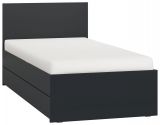 Single bed / Guest bed, Colour: Black - Lying surface: 90 x 200 cm (w x l)
