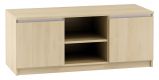 TV base cabinet Kiunga 06, colour: beech / white - Measurements: 47 x 120 x 47 cm (H x W x D)