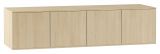 Top unit for hinge-door wardrobe / wardrobe Kiunga 15, colour: beech - Measurements: 50 x 200 x 60 cm (H x W x D)