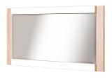 Mirror Arowana 21, Colour: Oak / Glossy White - Measurements: 56 x 123 x 5 cm (H x W x D)