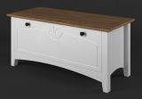 Chest solid pine wood solid white / brown Lagopus 36 - Measurements: 45 x 100 x 45 cm (H x W x D)