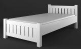 Single bed / Guest bed, solid pine wood, White, Lagopus 30 - Measurements: 100 x 200 cm (W x L)